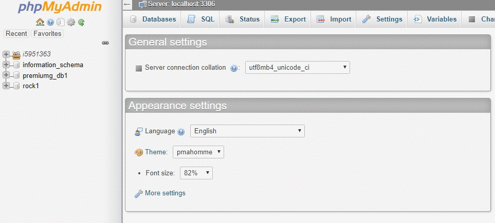 Backup WordPress database using phpmyadmin
