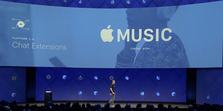 Facebook’s annual F8 developer conference announces integration with apple Music